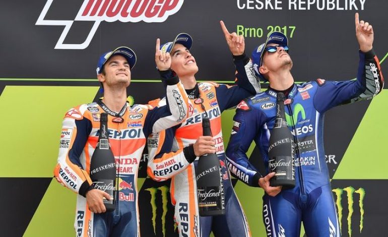 Masih Ingat Podium MotoGP Ceko 2017 Tidak Ada Semprot Sampanye?